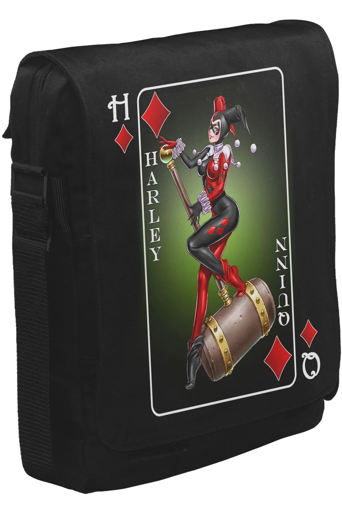 Harley Quinn - Sane Again Unisex Siyah Postacı Çanta