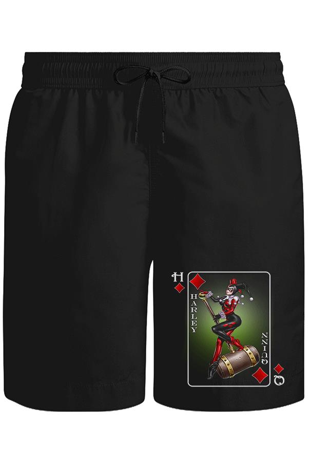 Harley Quinn - Sane Again Unisex Siyah Şort