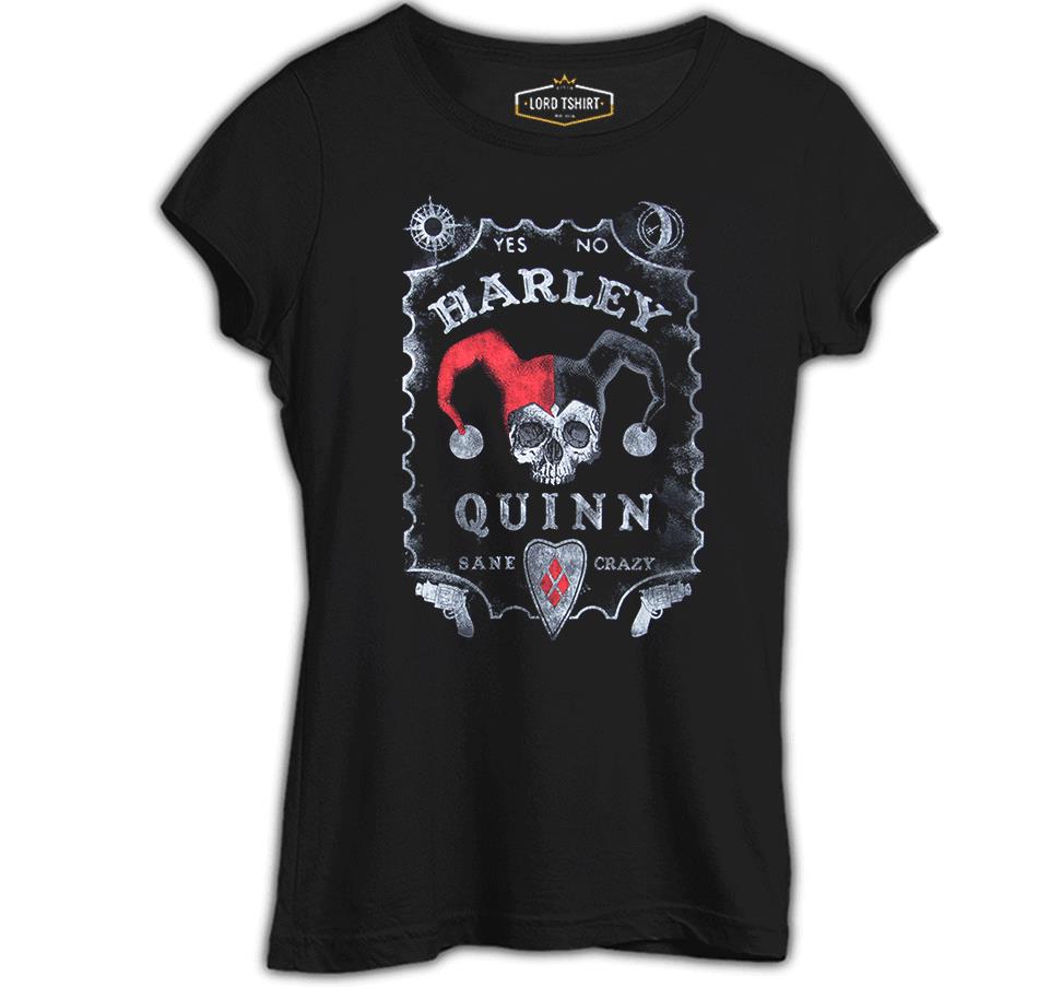 Harley Quinn - Sane Crazy Siyah Bayan Tshirt