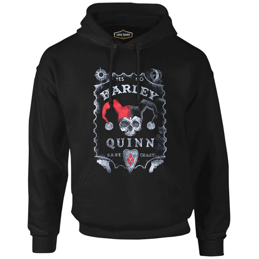 Harley Quinn - Sane Crazy Black Men's Zipperless Hoodie