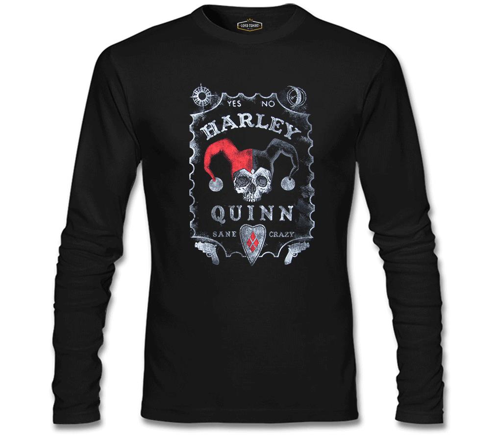 Harley Quinn - Sane Crazy Siyah Erkek Sweatshirt