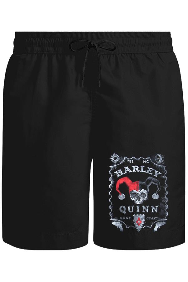 Harley Quinn - Sane Crazy Unisex Siyah Şort