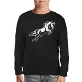 Animal - Horse Horseshoe Black Kids Sweatshirt