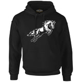 Animal - Horse Horseshoe Black Men's Zipperless Hoodie