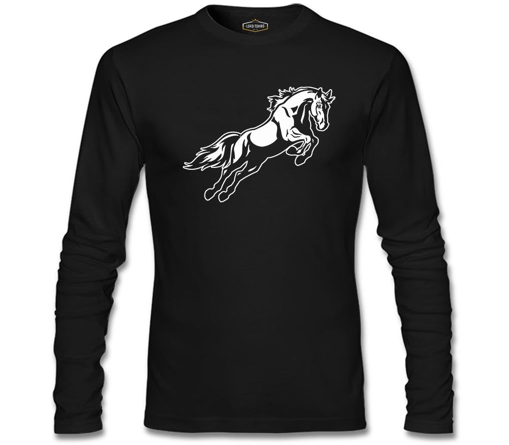 Hayvan - At Nal Siyah Erkek Sweatshirt