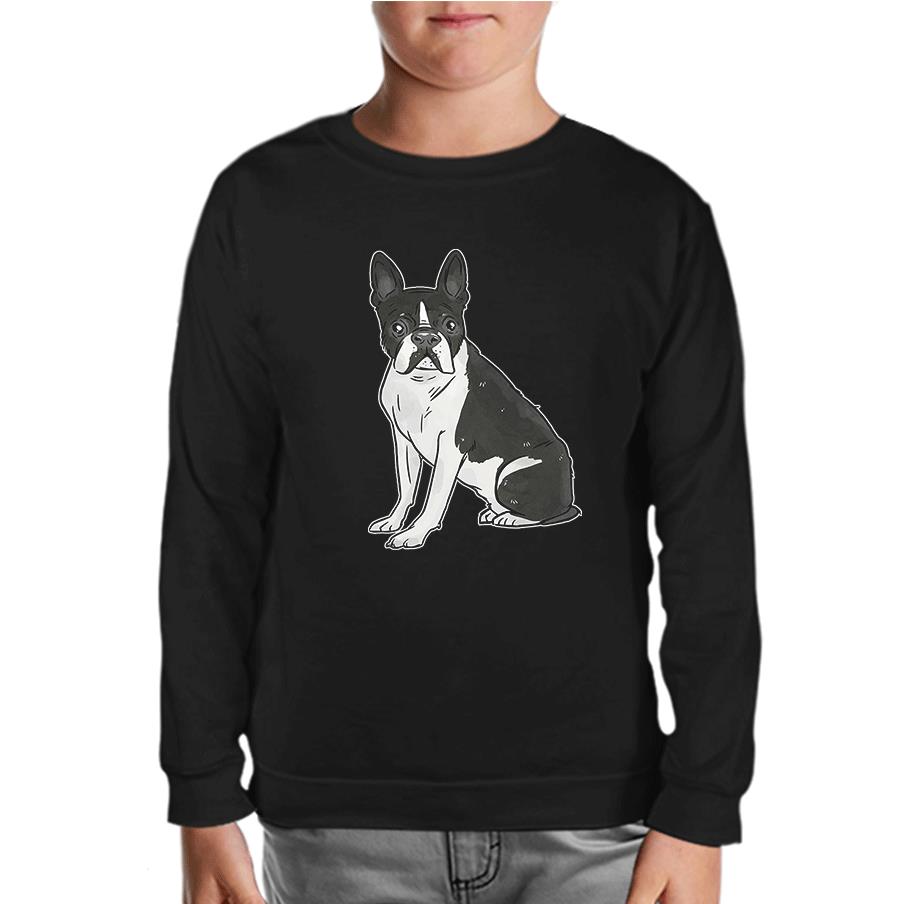 Animal - Dog Terrier Black Kids Sweatshirt