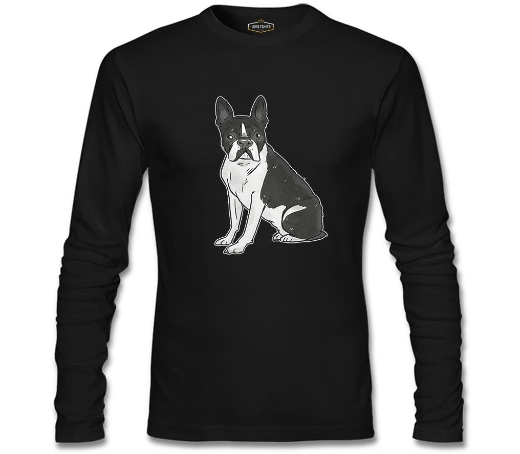 Hayvan - Köpek Terrier Siyah Erkek Sweatshirt