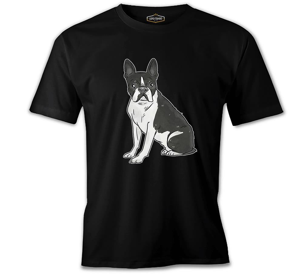 Hayvan - Köpek Terrier Siyah Erkek Tshirt