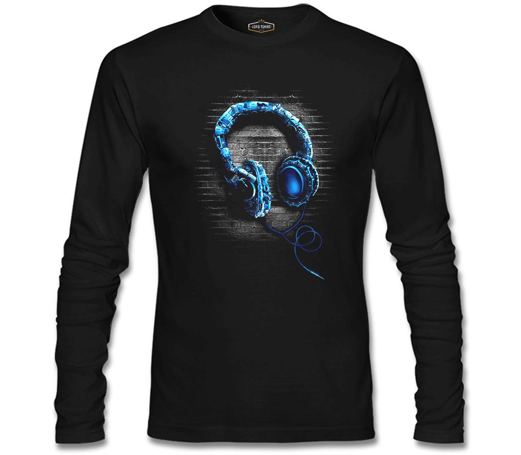 Headphone Black Men's Sweatshirt