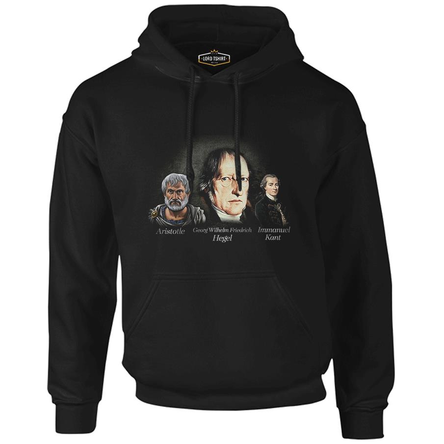 Hegel Aristo Kant Black Men's Zipperless Hoodie