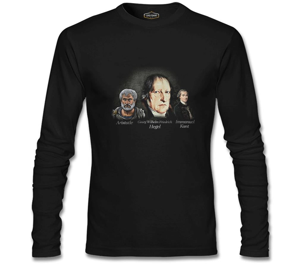 Hegel Aristo Kant  Siyah Erkek Sweatshirt