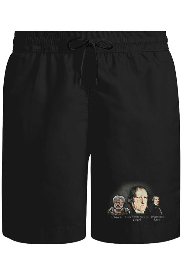 Hegel Aristo Kant Unisex Siyah Şort