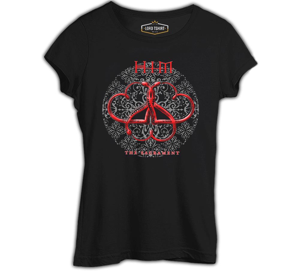 HIM - The Sacrement Siyah Kadın Tshirt