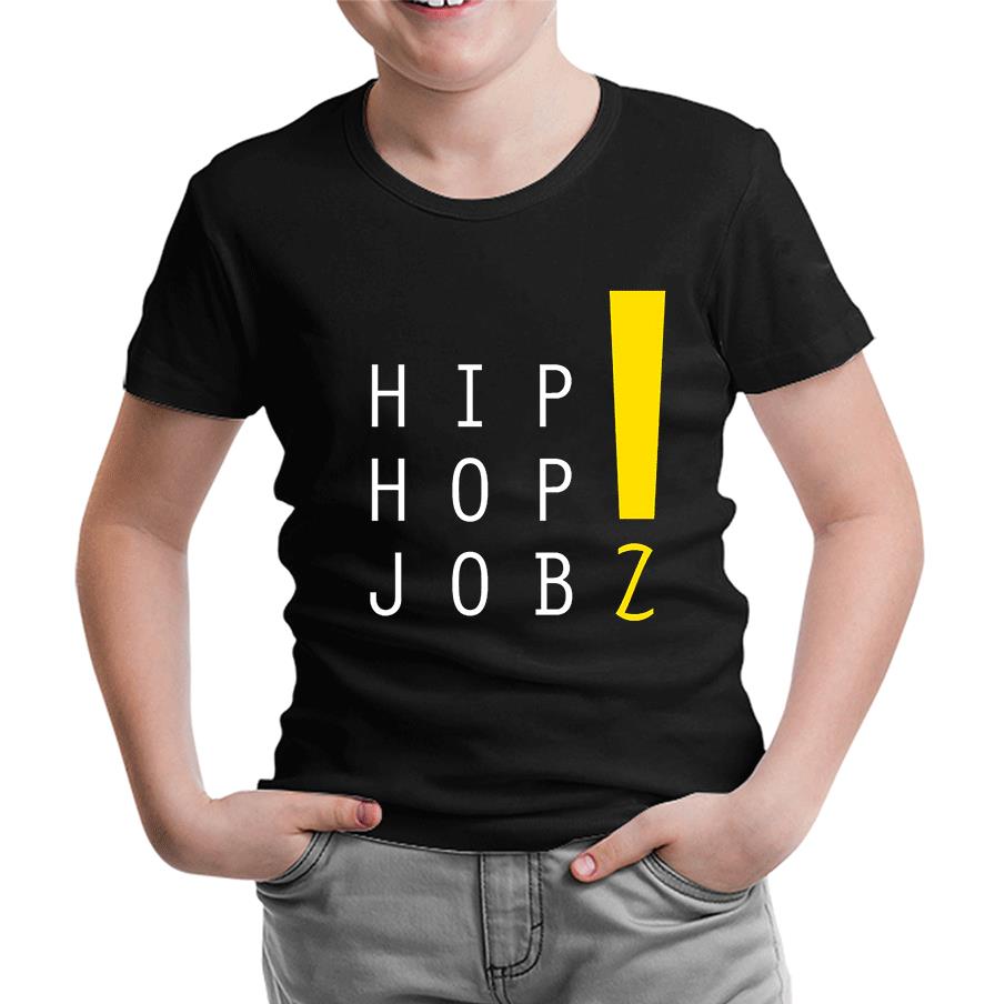 Hip Hop Jobz Black Kids Tshirt