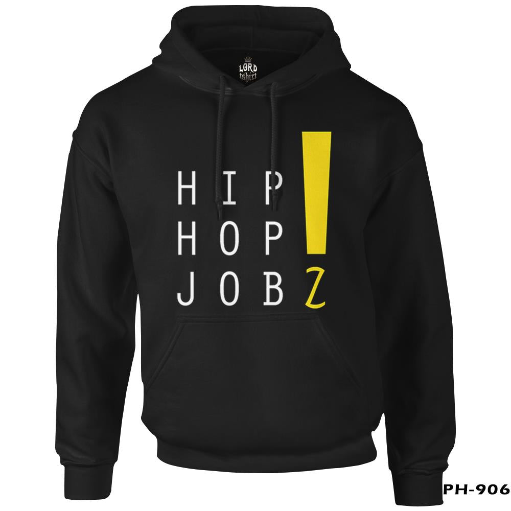 Hip Hop Jobz Black Men's Zipperless Hoodie