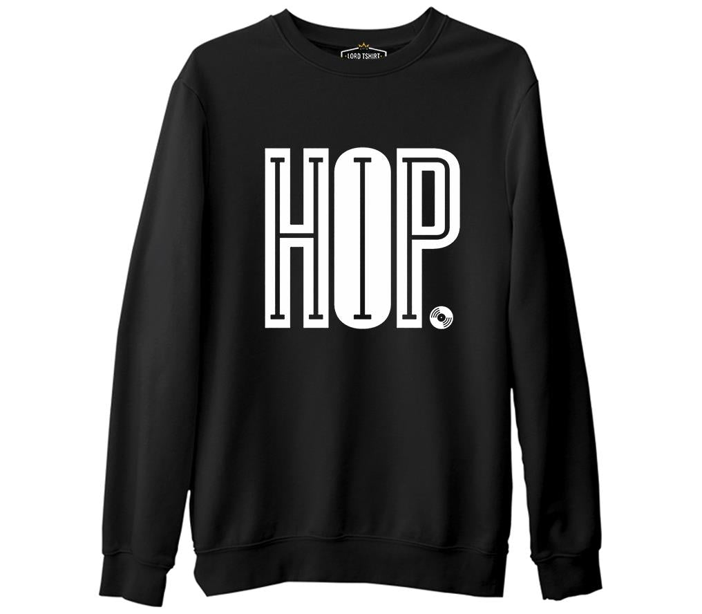Hip Hop O Siyah Erkek Kalın Sweatshirt
