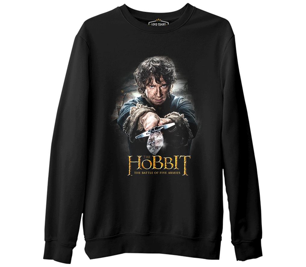Hobbit - The Battle of Five Armies  Siyah Erkek Kalın Sweatshirt