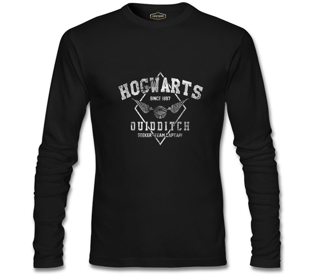 Hogwards - Quidditch Siyah Erkek Sweatshirt