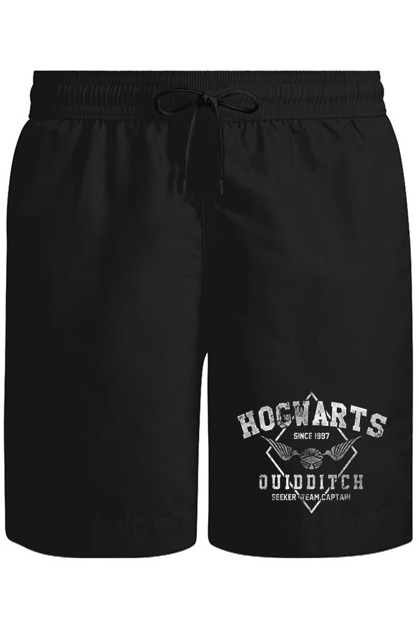 Hogwards - Quidditch Unisex Siyah Şort