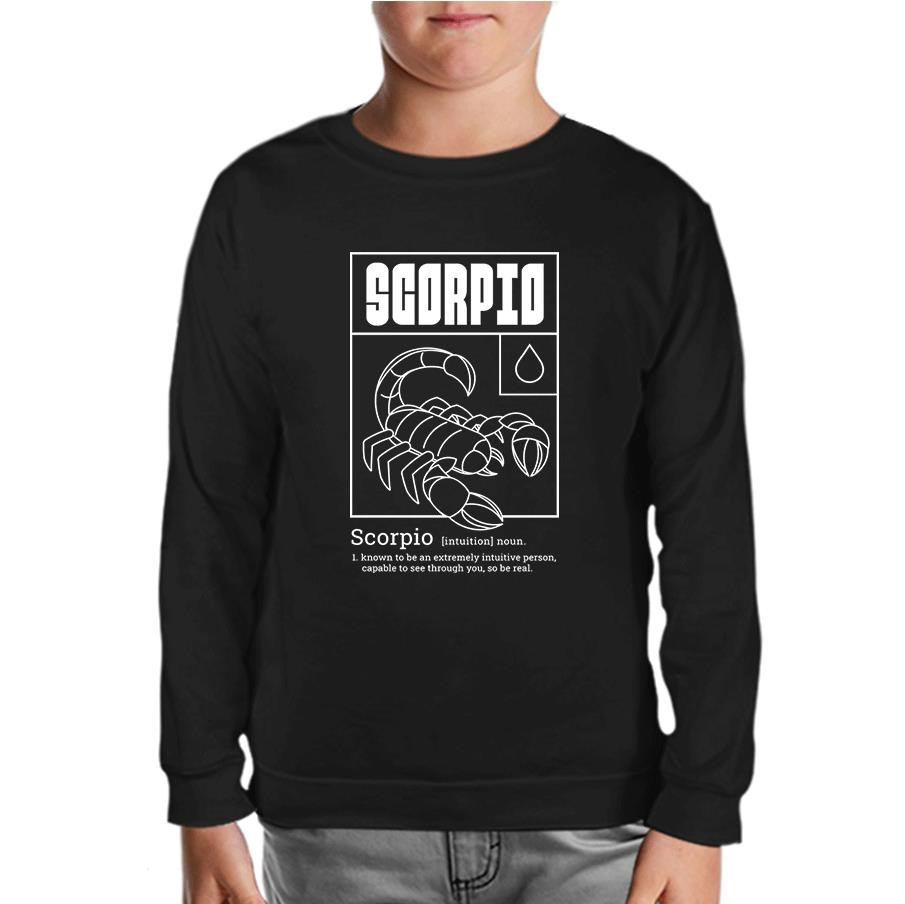 Horoscope Scorpio Intuitive Person Black Kids Sweatshirt