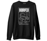 Horoscope Scorpio Intuitive Person Siyah Erkek Kalın Sweatshirt
