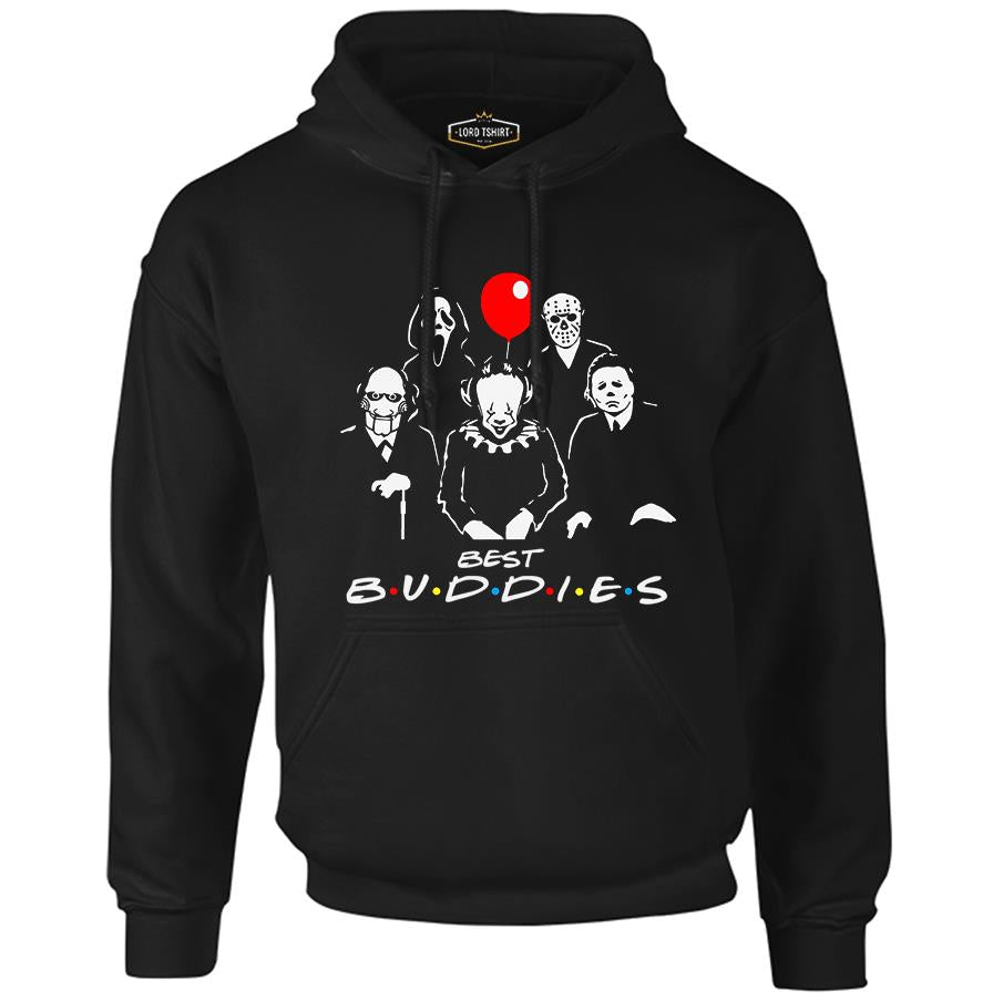 Horror - Best Buddies Black Men's Zipperless Hoodie