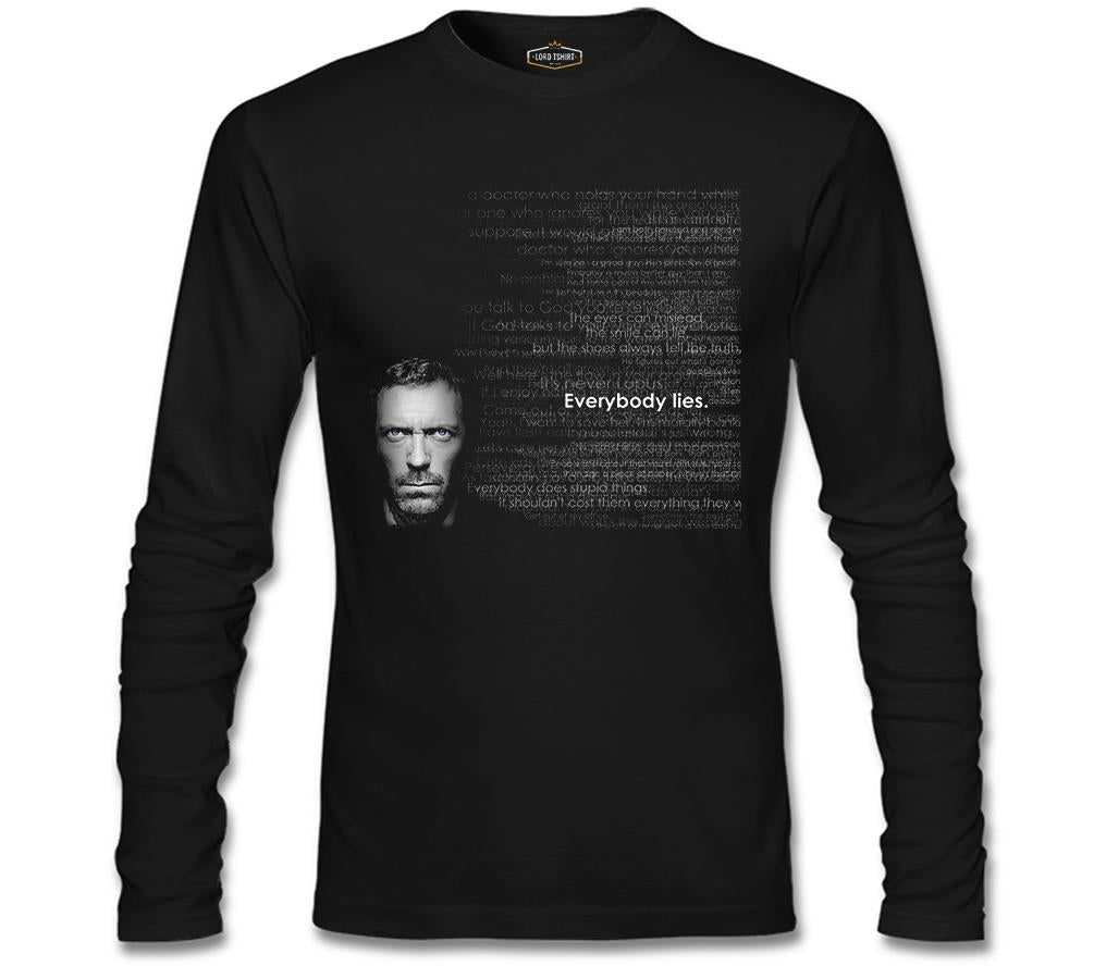 House - Everybody Lies Siyah Erkek Sweatshirt