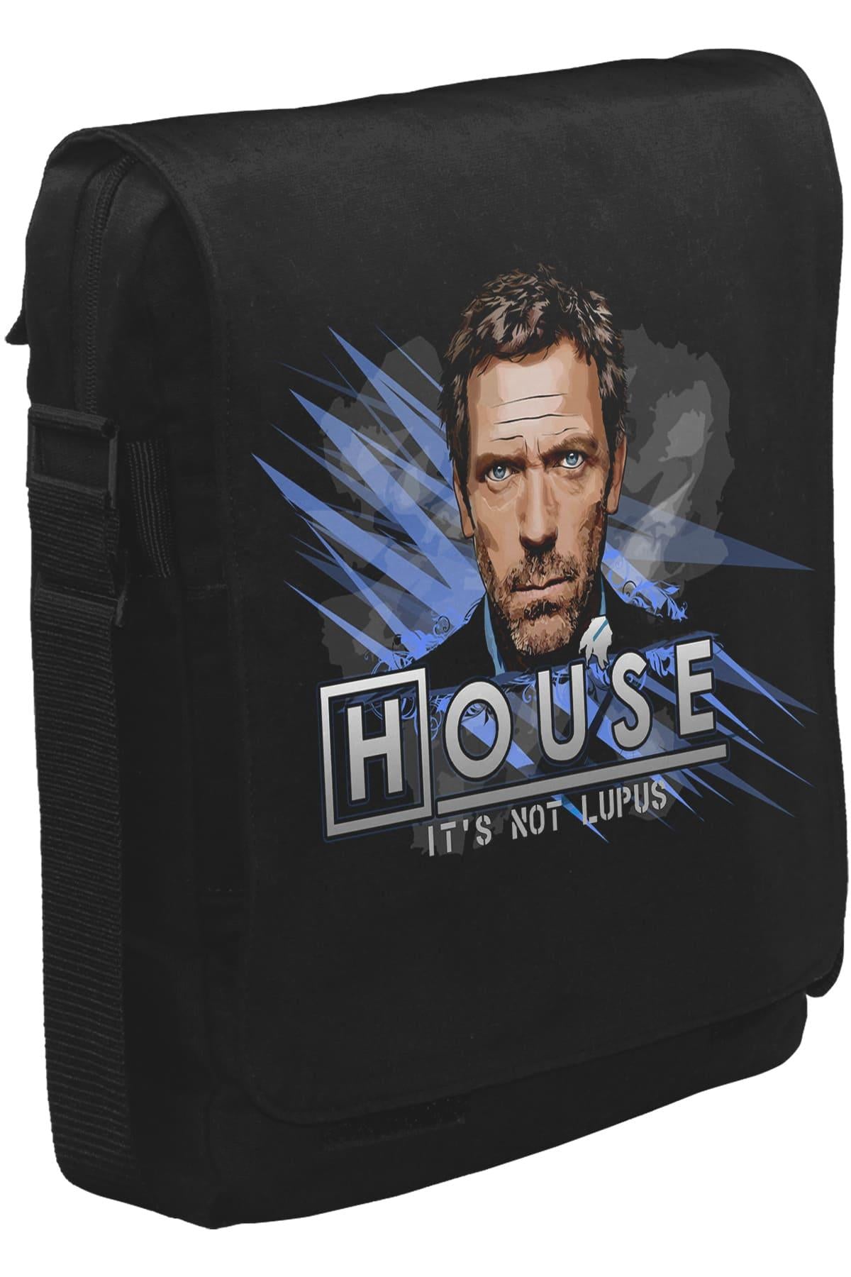 House - It's Not Lupus Unisex Siyah Postacı Çanta
