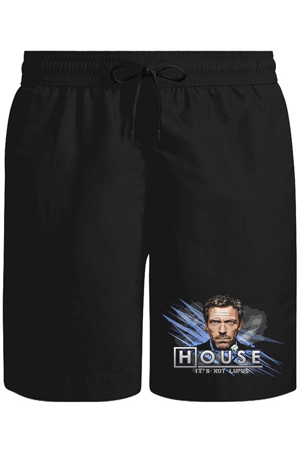 House - It's Not Lupus Unisex Siyah Şort