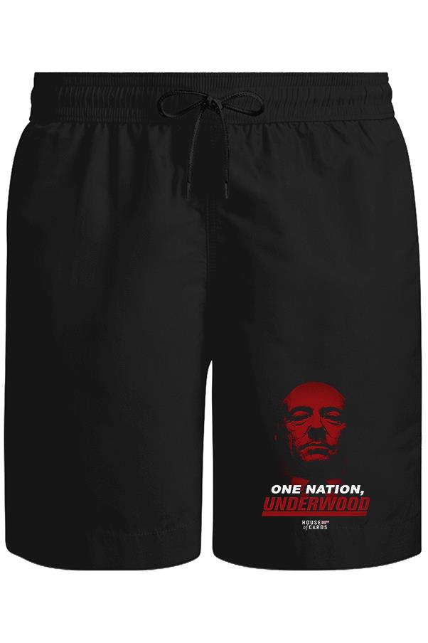 House of Cards - One Nation Unisex Black Shorts