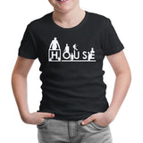 House - Thing is Siyah Çocuk Tshirt