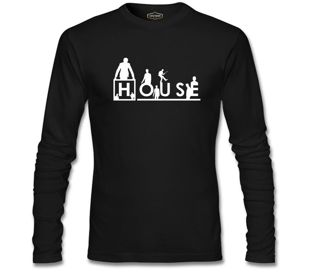House - Thing is Siyah Erkek Sweatshirt