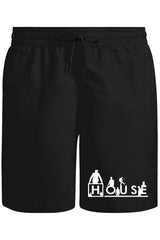 House - Thing is Unisex Siyah Şort