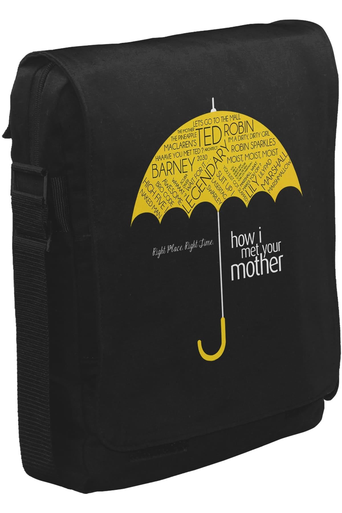 How I Met Your Mother - Umbrella Unisex Siyah Postacı Çanta