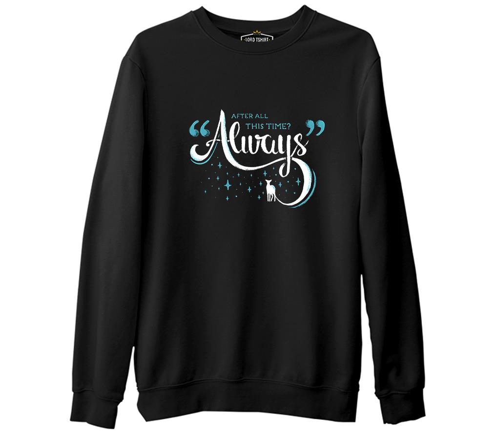 HP - After All This Time Always Siyah Erkek Kalın Sweatshirt