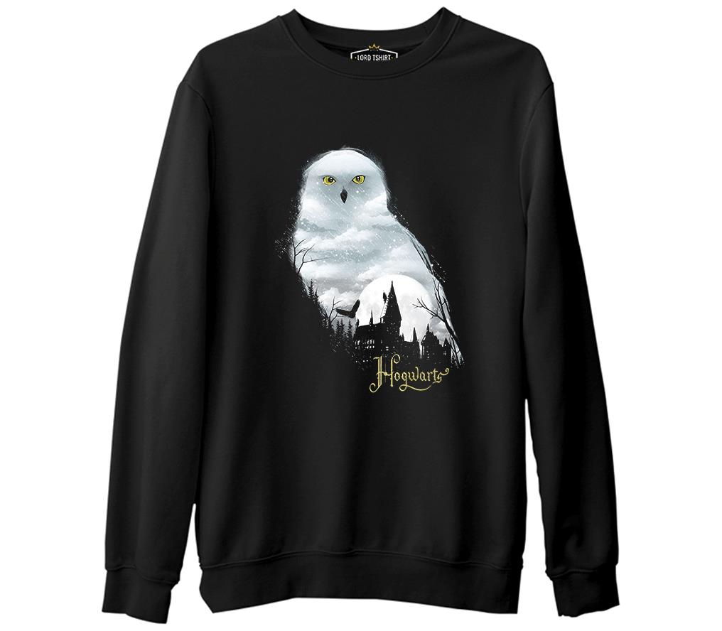 HP - Baykuş Always Black Men's Thick Sweatshirt 