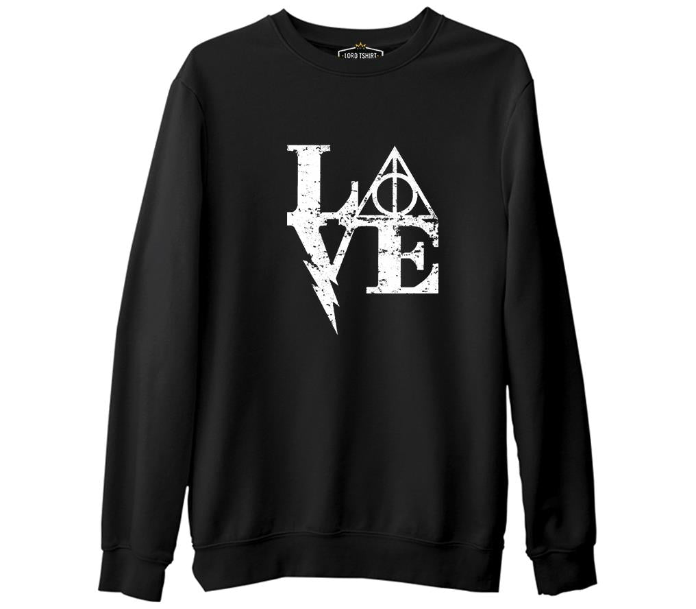 HP - Love Black Men's Thick Sweatshirt 