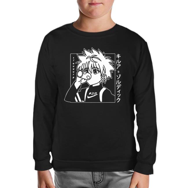 Hunter X Hunter - Killua Zoldyck Siyah Çocuk Sweatshirt