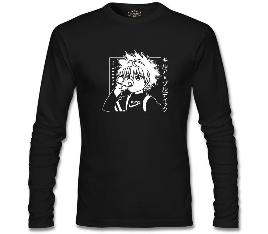 Hunter X Hunter - Killua Zoldyck Siyah Erkek Sweatshirt
