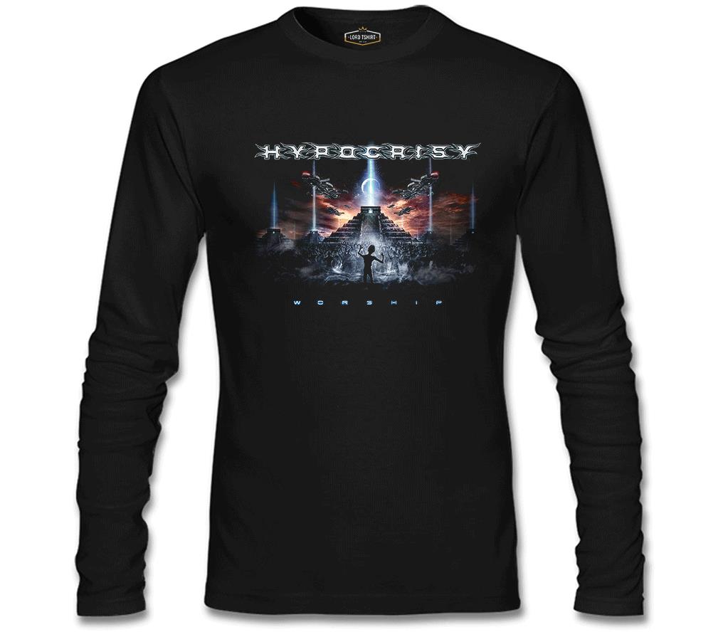 Hypocrisy - Worship Siyah Erkek Sweatshirt