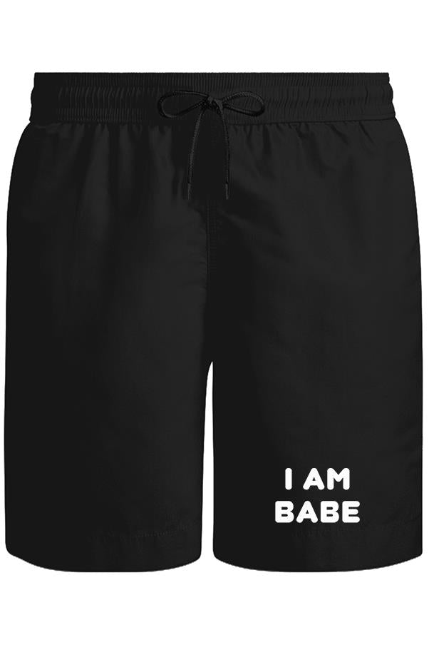 I am Babe Unisex Siyah Şort