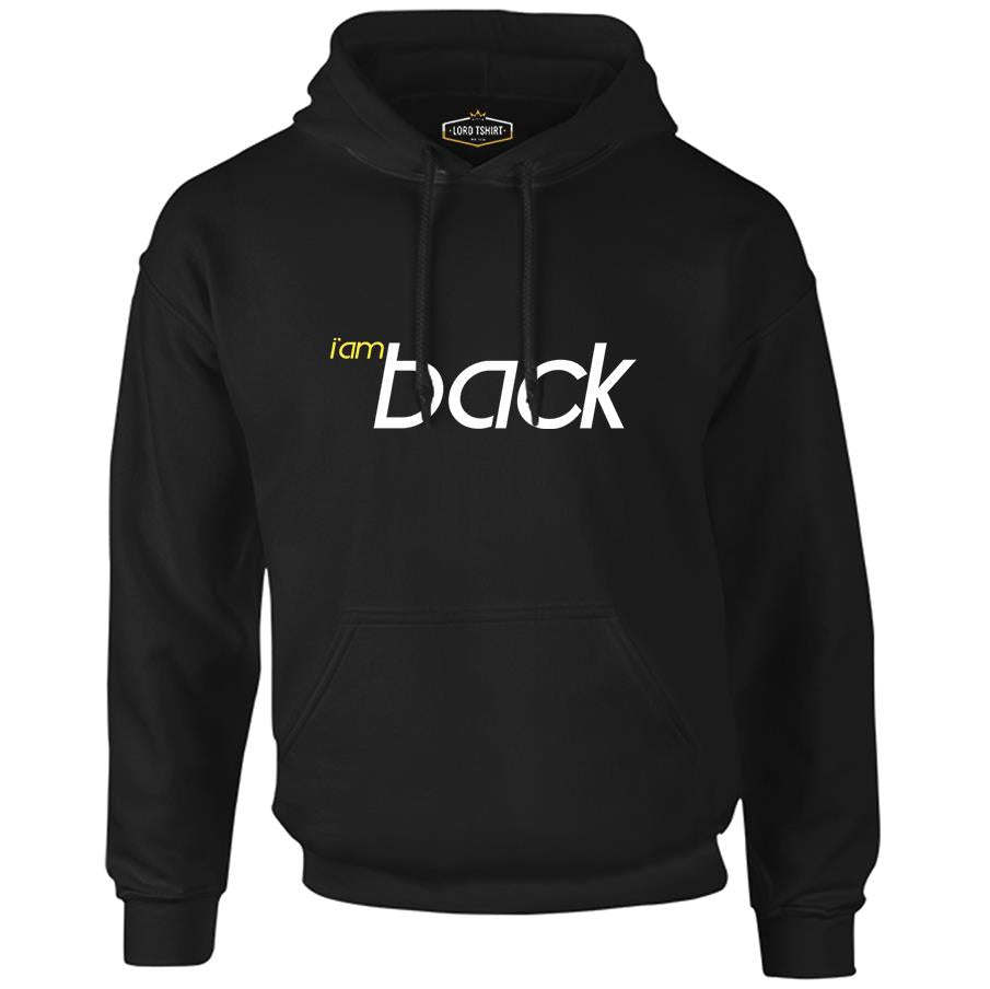 I am Back Black Men's Zipperless Hoodie