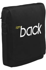 I am Back Unisex Black Messenger Bag 