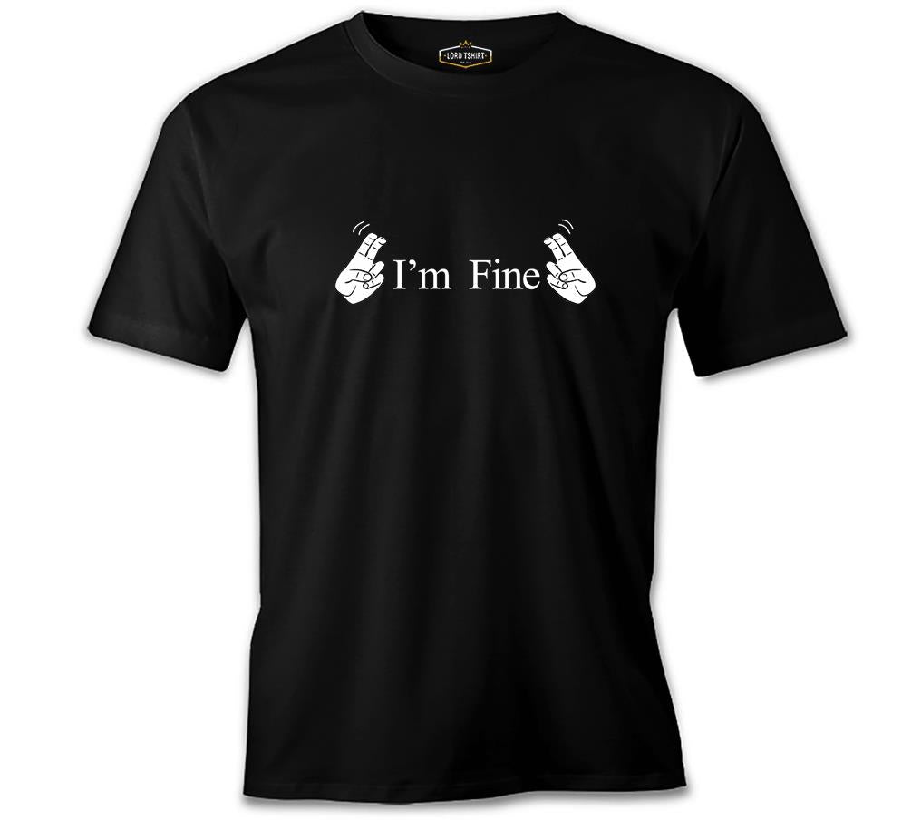 I am Fine Black Men's Tshirt
