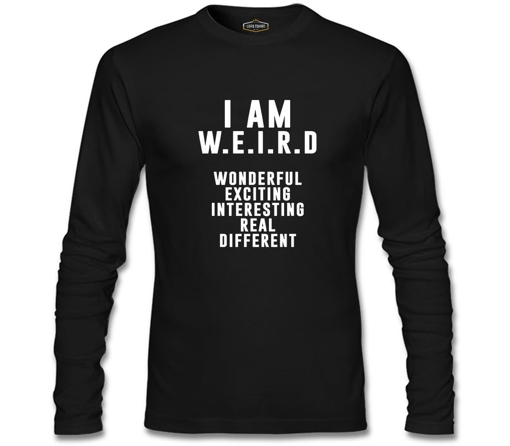 I am W.E.I.R.D Siyah Erkek Sweatshirt