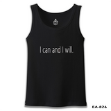 I can and I will. Siyah Erkek Atlet