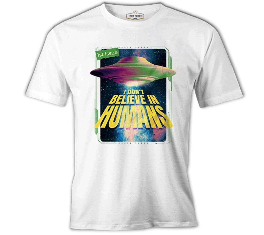 I Don't Believe in Humans Beyaz Erkek Tshirt