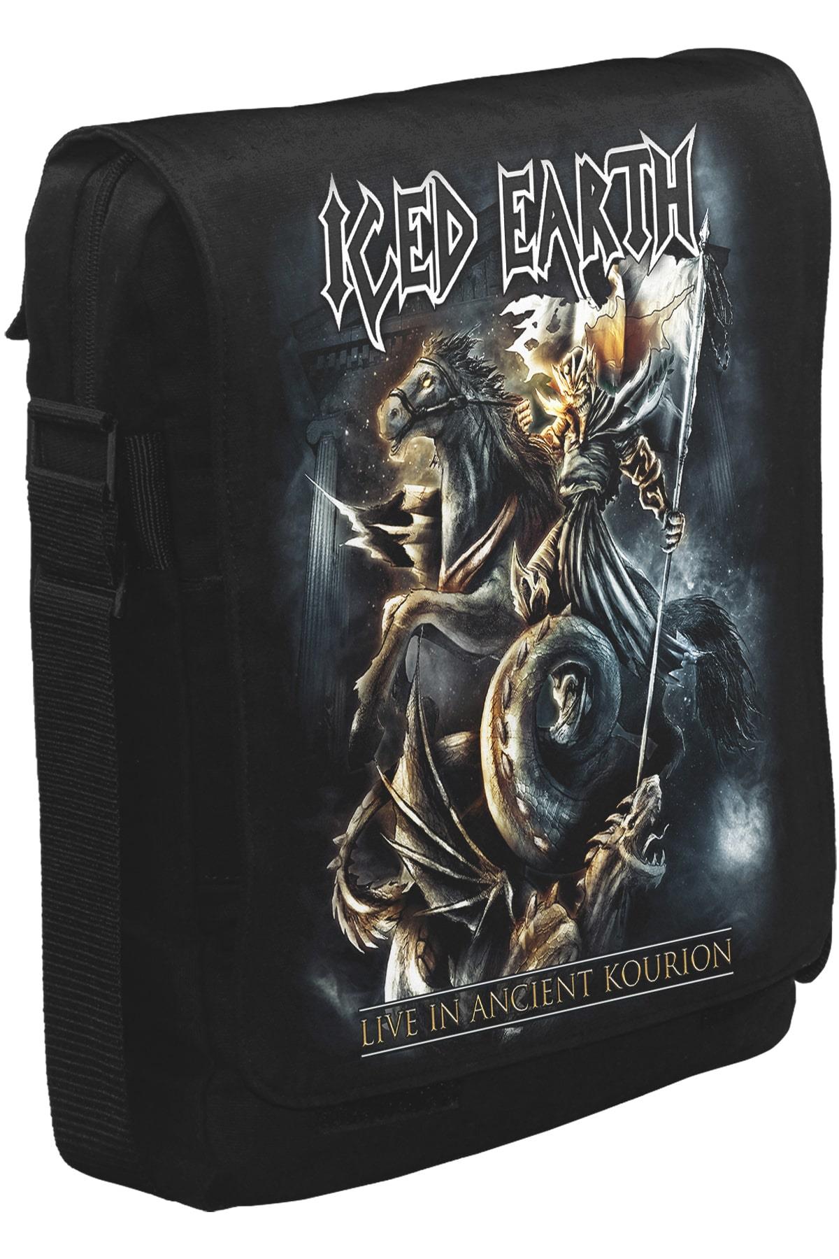 Iced Earth - Live in Ancient Kourion Unisex Siyah Postacı Çanta