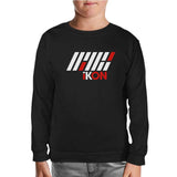 Ikon - Logo Text Black Kids Sweatshirt
