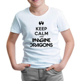 Imagine Dragons - Keep Calm Beyaz Çocuk Tshirt